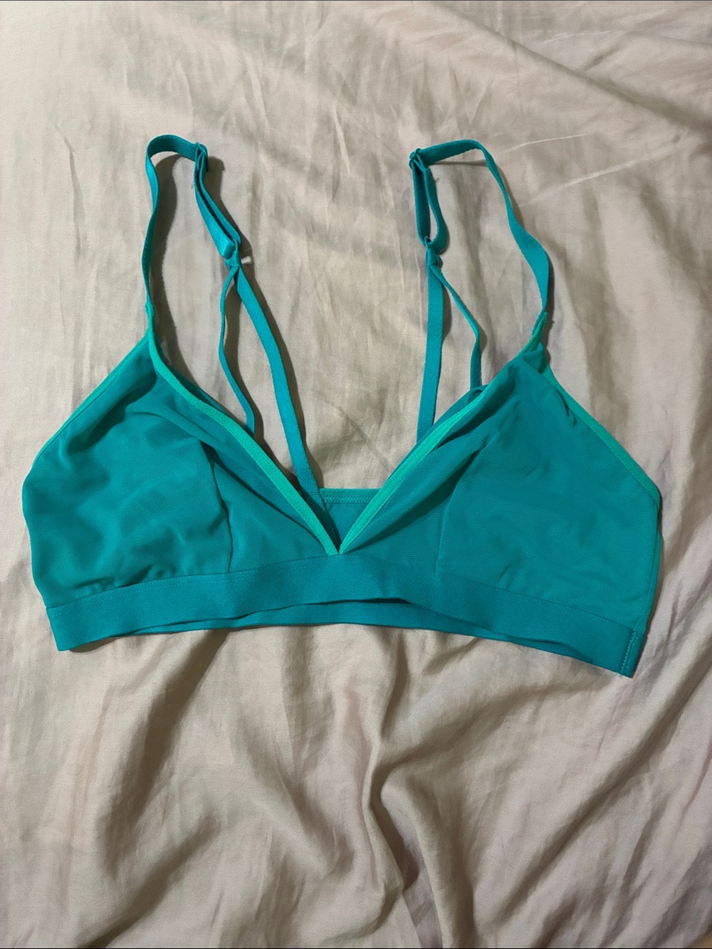 Auden Wireless Bralette in Teal Blue